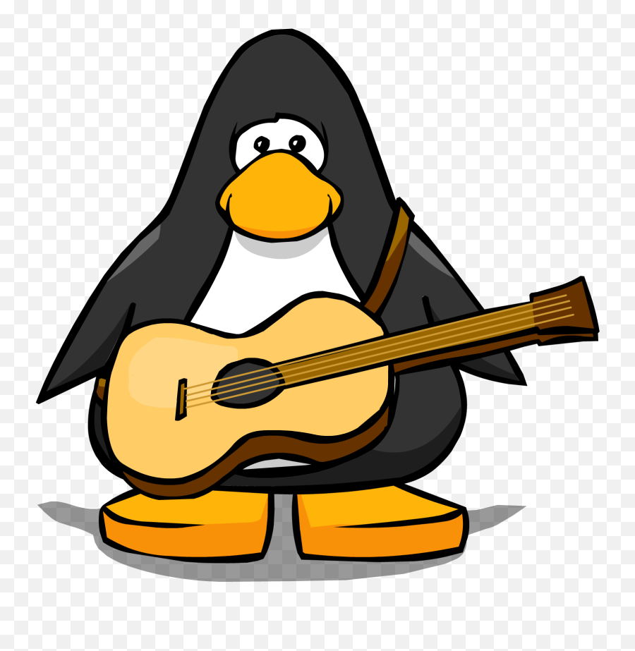 Acoustic Guitar Pc Clipart - Club Penguin Guitarra Emoji,Guitar Player Emoji