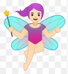 Fairy Emoji With Light Skin Tone Meaning And Pictures - Fairy Emoji Transparent Background,Light Skin Emoji