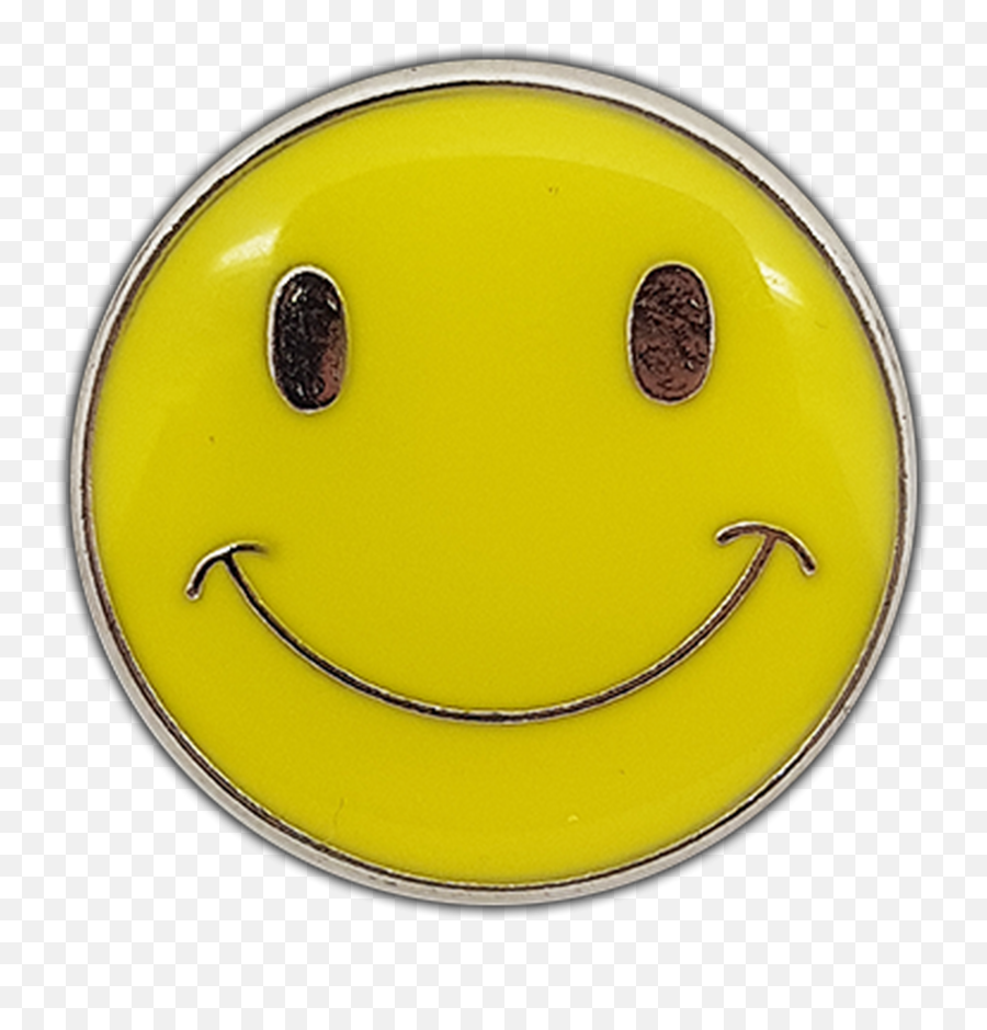Best Friend Yellow Pin Badge - Wide Grin Emoji,Best Friend Emoticon