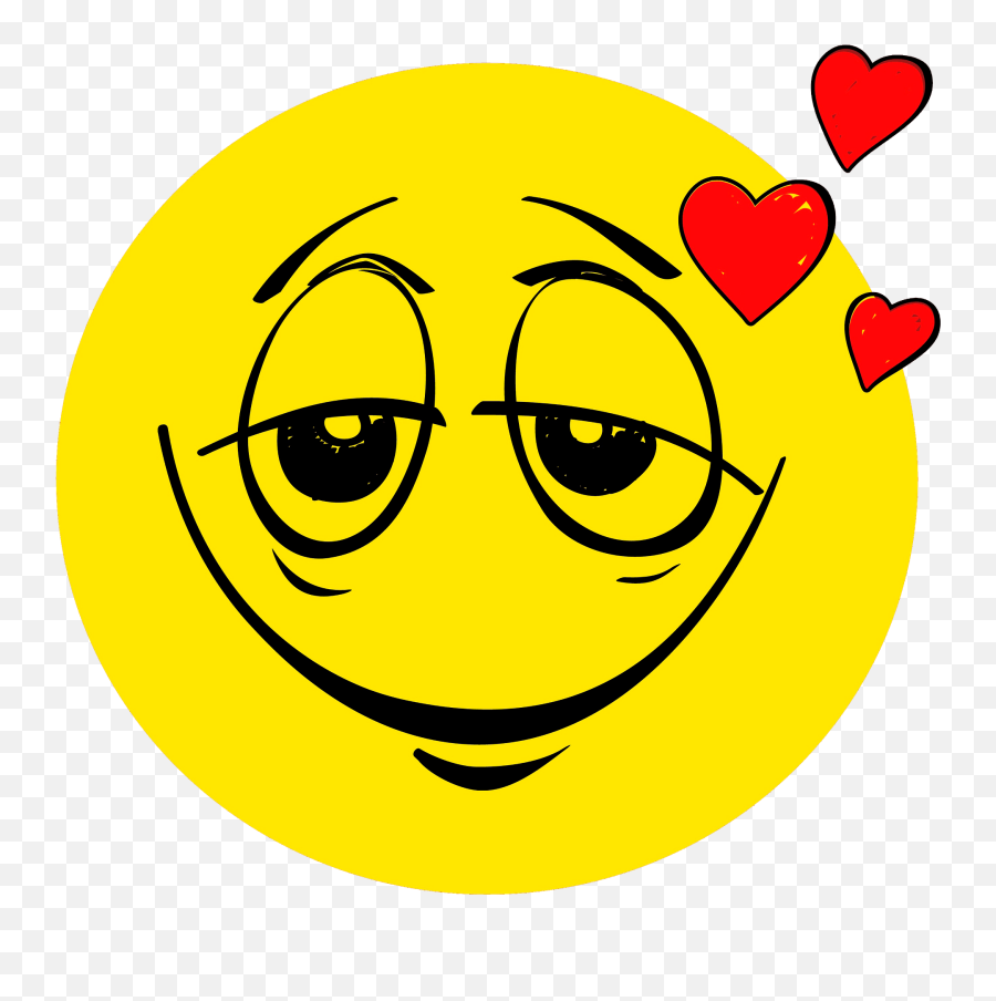 Smiley In Love Clipart Free Download Transparent Png - Funny Stoner Face Drawing Emoji,Two Eyes Emoji