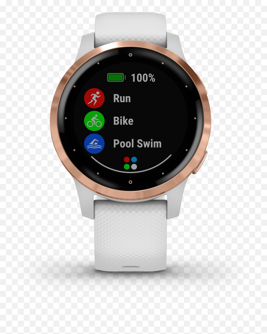 Garmin Vívoactive 4s - Garmin 4s Vivoactive White Emoji,Emotion Gray Silicone Smartwatch