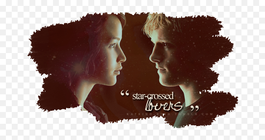 Star - Crossed Lovers Katniss And Peetau0027s Relationship In The Hunger Games Movie Poster Katniss And Peeta Poster Emoji,Emotion Hunger Vs Love