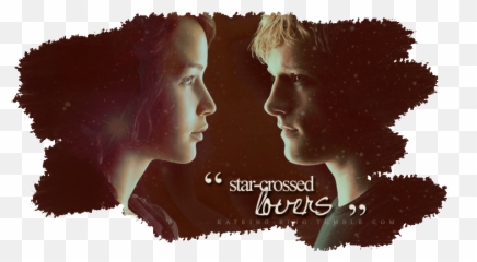 Star - Crossed Lovers Katniss And Peetau0027s Relationship In The Hunger Games Movie Poster Katniss And Peeta Poster Emoji,Emotion Hunger Vs Love