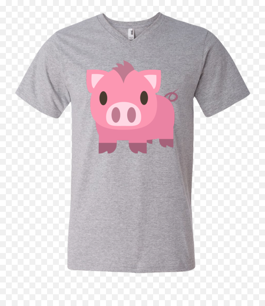 Pig Emoji Mens V - T Shirt Badminton Prints,Flying Pigs Emoji