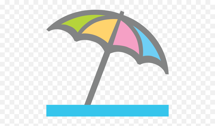 Umbrella On Ground - Girly Emoji,Beach Umbrella Emoji