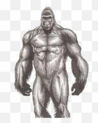 Handdrawn Sasquatch Bigfoot Sticker - Draw A Big Foot Emoji,Sasquatch Emoji