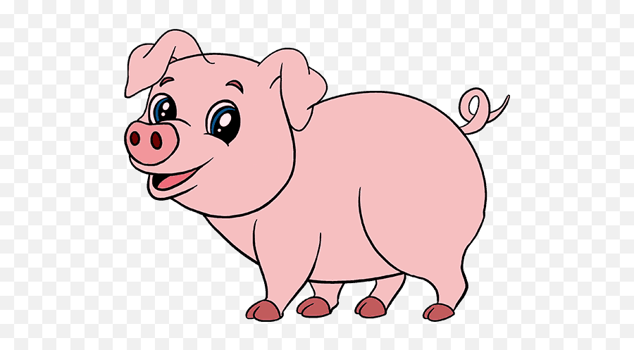 Clipart Money Pig Clipart Money Pig - Pig Drawing For Kids Emoji,Leaf Pig Emoji