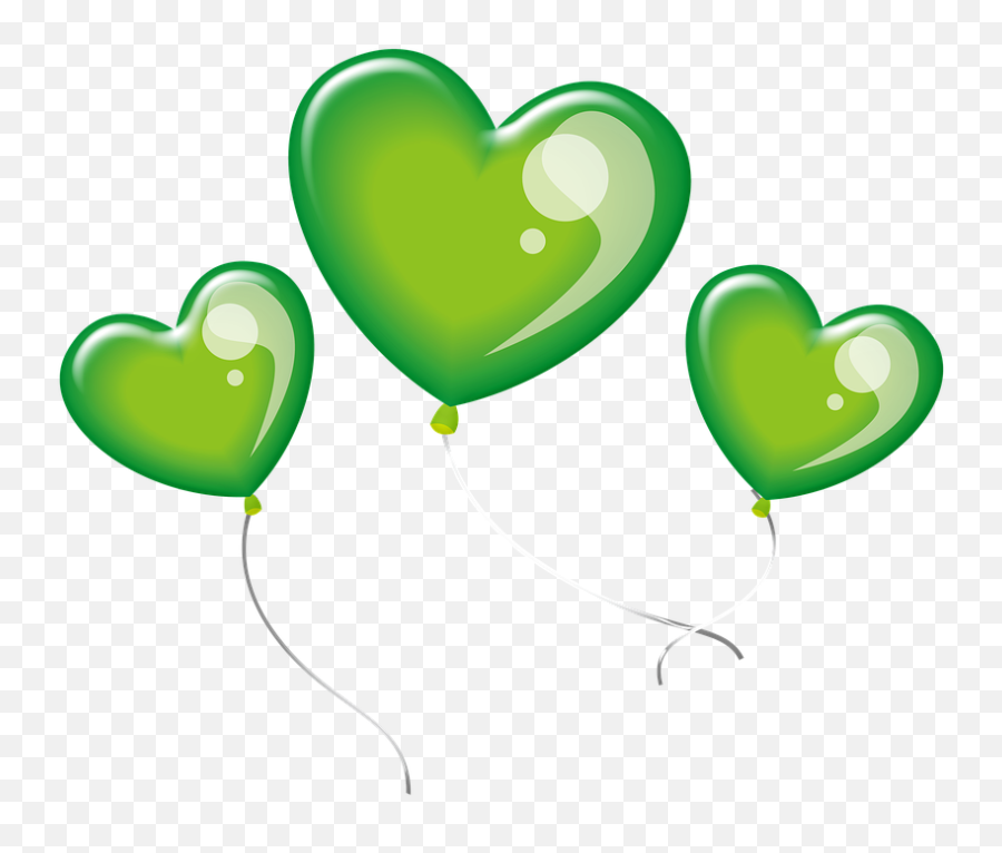 Balloons Green Party - Balao Coracao Verde Png Emoji,Water Balloons With Emotions