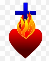 Heart On Fire - Clip Art Library Heart Of Christ Png Emoji,Your Heart Is On Fire Emoticon