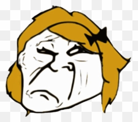 Trollface Girl Png Picture Png Mart - Girl Troll Face Sad Emoji,Trollface Emojis
