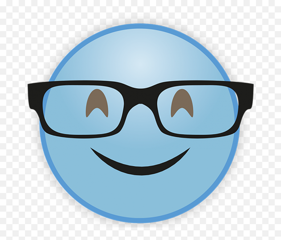 Sky Blue Emoji Psunglass Ng Transparent Images - Yourpngcom Smiling Face Nerd Glasses Emoji,Emoticon Blushy Anime Face