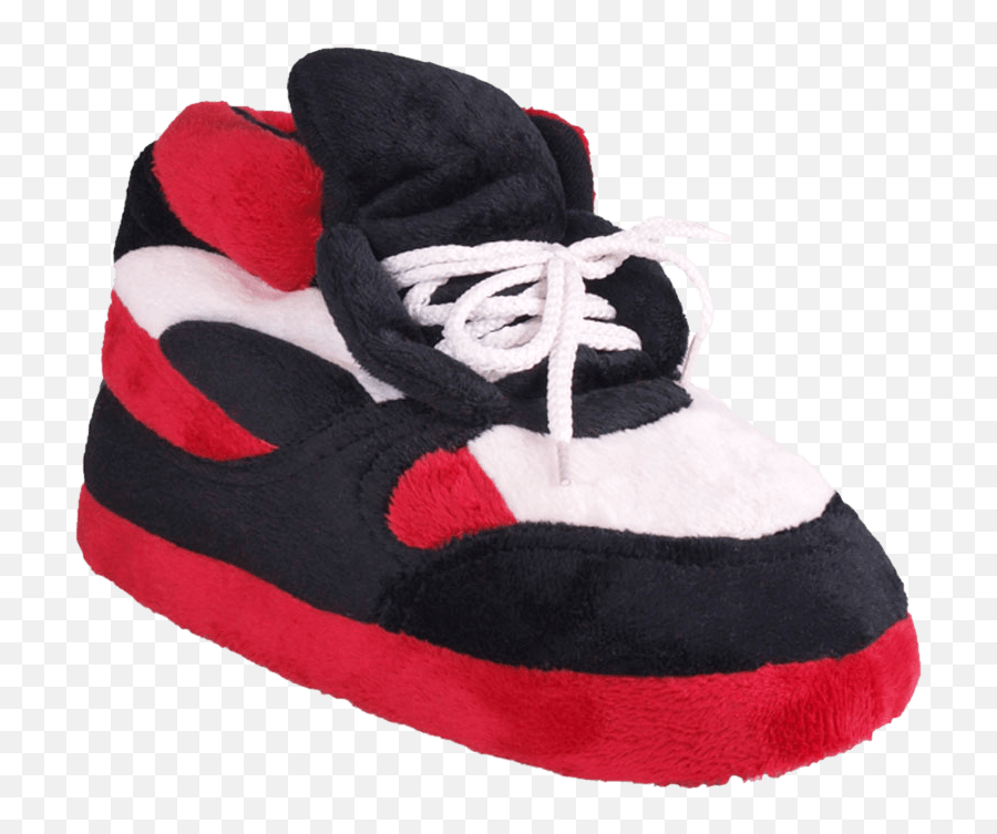 Happyfeet Sneaker Slippers - Red Black And White X Large Emoji,Black And White Chicken Emojis