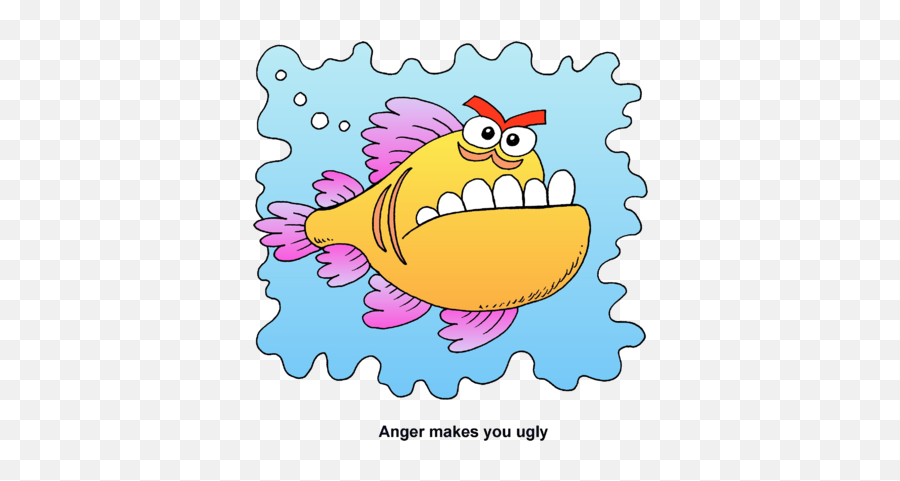 Image Mean Fish - Anger Makes You Ugly Christartcom Emoji,Angry Emoticon In Facebook Comments