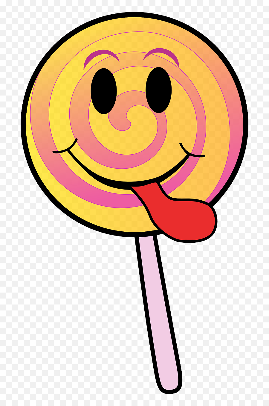 Candy Lollipop Smiley - Cartoon Lollipop Emoji,Candy Emoji