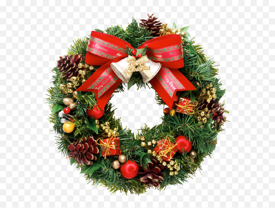 Christmas Wreath High - High Resolution Christmas Wreath Png Emoji,Christmas Reef Emoji