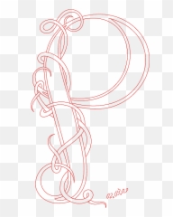 Free Photo Alphabet Letter English Fancy Celtic Calligraphy - Celtic Letter Designs P Emoji,Calligraphy Emoticon