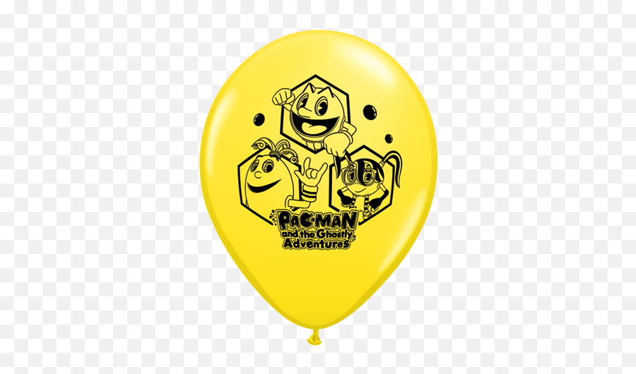 Pac - Man 12in Latex Balloon 6ct Emoji,Emoji With Mustache Birthday Cake