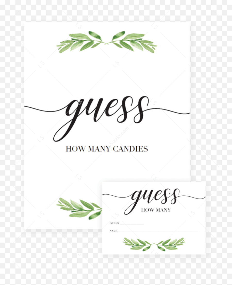Guess How Many Baby Shower Game Printable By Littlesizzle - Horizontal Emoji,Guess The Emoji Games