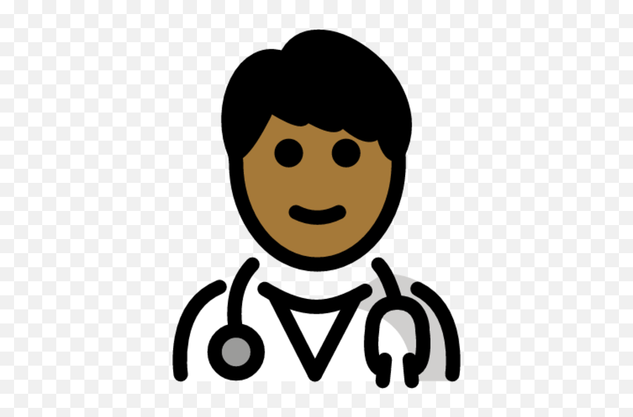 Man Health Worker Medium - Dark Skin Tone Emoji Download Happy,Men Emojis Vs Women Emojis