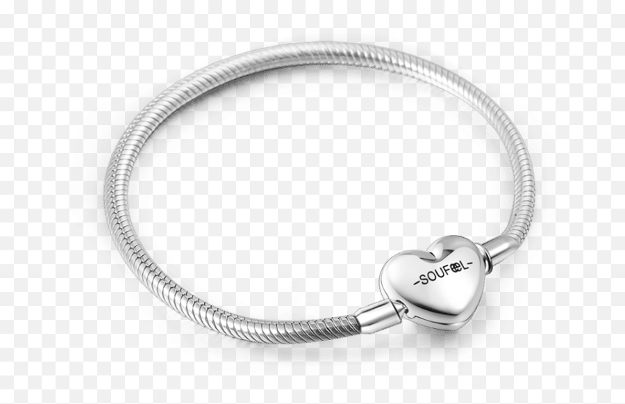 Heart Clasp Engraved Bracelet Silver - Solid Emoji,Emoji Charm Bracelets