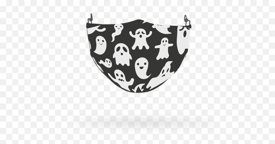 Ghost Horror Pattern Face Covering - Fictional Character Emoji,Ghost Emoji Pumpkin Stencil