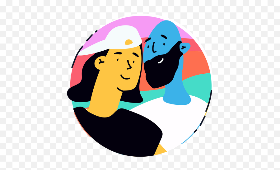 Happy Lgbtq Couple Badge Transparent - Happy Emoji,Couple Happy Dancing Emoticon