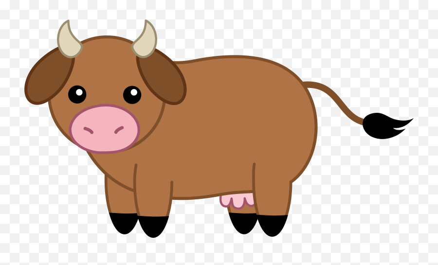 Download Cute Brown Cow Hd Photo Clipart Png Free Emoji,Brown Pawprints Emoticon