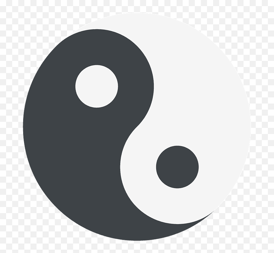 Text Style Yin Yang Emoji High Definition Big Picture - Yin And Yang Emoji Copy And Paste,Sideways Black Heart Emoji