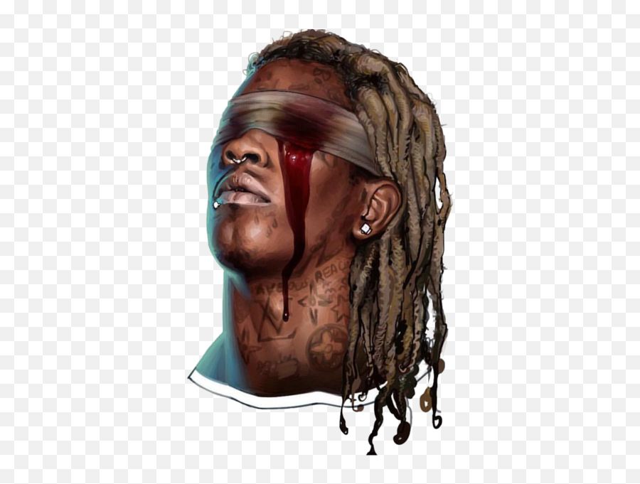 Young Thug - Young Thug Clipart Png Emoji,Emoji With Dreads