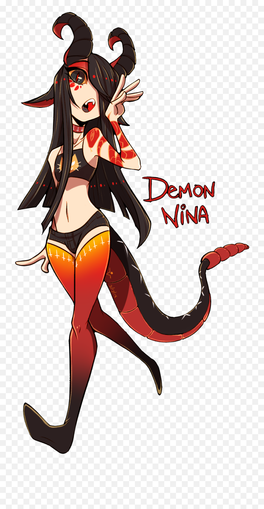 Demon Nina By Nightmarebunny - Fur Affinity Dot Net Emoji,What Is Quq Emojis