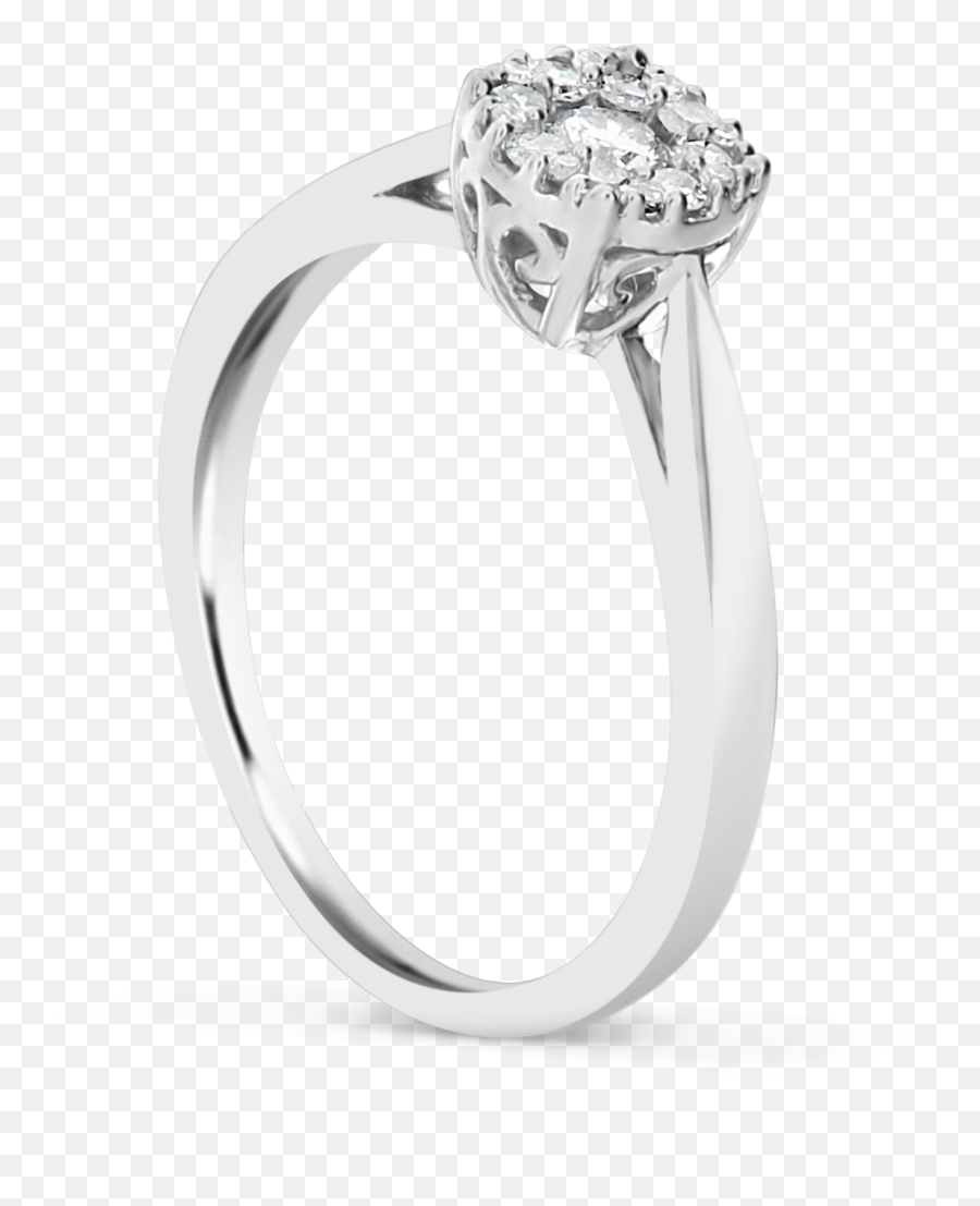 Diamond Halo Engagement Ring25 Ctw Round Cut 14k White Gold Emoji,Diamond Emoji Face