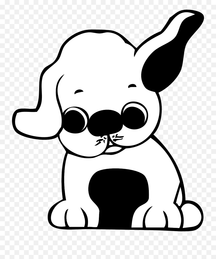 Cute Dog Face Printable Coloring4free - Clipart Black And White Pup Emoji,Angry Emoji Coloring Page