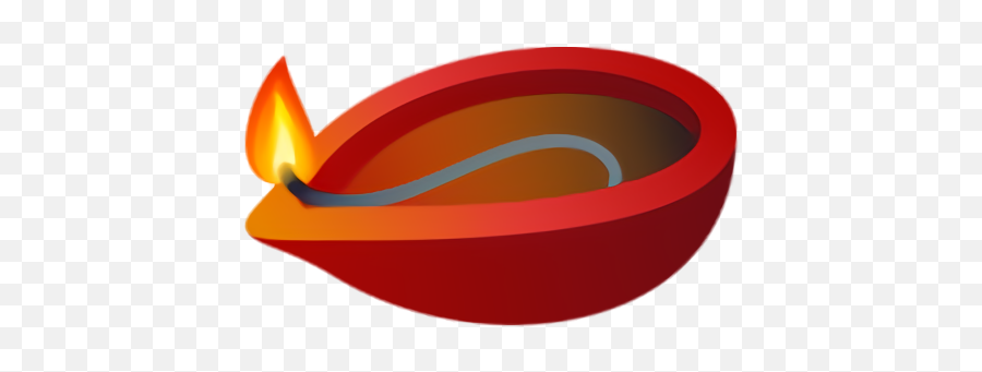 Diwali Orange Red Bowl For Diya For - Diwali Emoji,Lamp Emoji