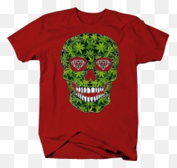 Marijuana Weed Diamond Eyed Skull Chill Vibes 420 Blaze It - Dont Need A Tractor To Pull Hoes Shirt Emoji,Fire Emoji T Shirt