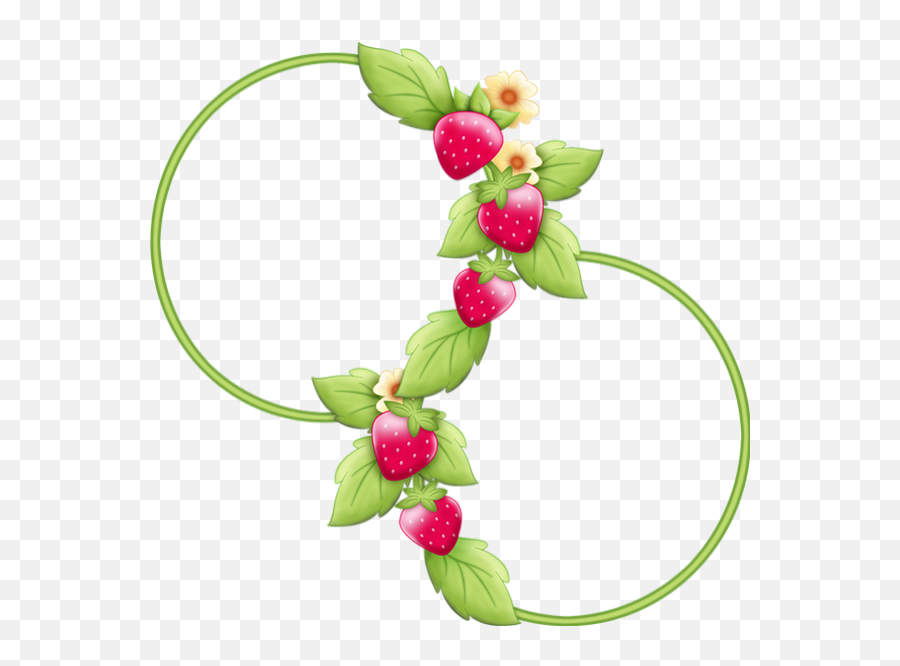 Cadre Png Fraise - Strawberry Clipart Full Size Clipart Strawberry Flower Cartoon Emoji,Emojis De Fresas