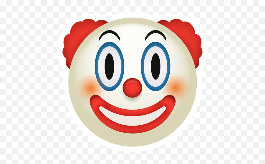 Clown Emoji Sticker - Sticker Mania Clown Emoji Png,Mustache Emoji