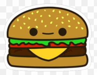 Kawaii Hamburger Food Foods Sticker - Kawaii Burger Emoji,How To Make Burger King In Emoji Form
