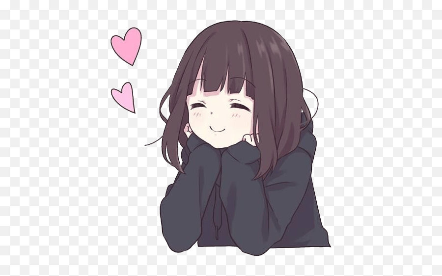 Anime Girl Heart Eyes Transparent U2013 Cute766 - Love Anime Girl Cute Emoji,Kawaii Moe Sparkly Emoji