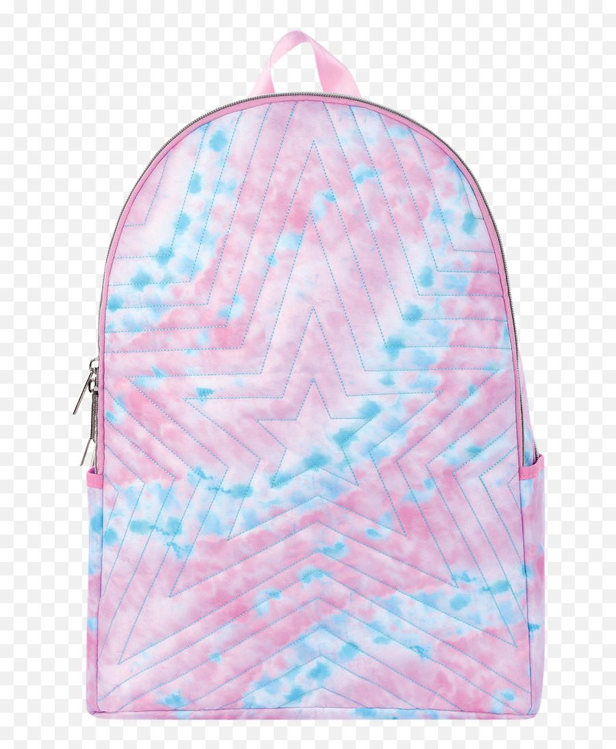Silver Star Tie Dye Quilted Backpack Emoji,Tie Dye Bookbags With Emojis On It That Comes With A Lunchbox