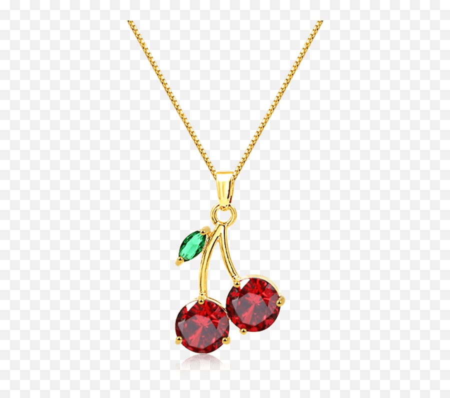 Cherry Necklace Necklaces Jewelry - Cherry Necklace Png Emoji,Sterling Silver Emoticon Earrings