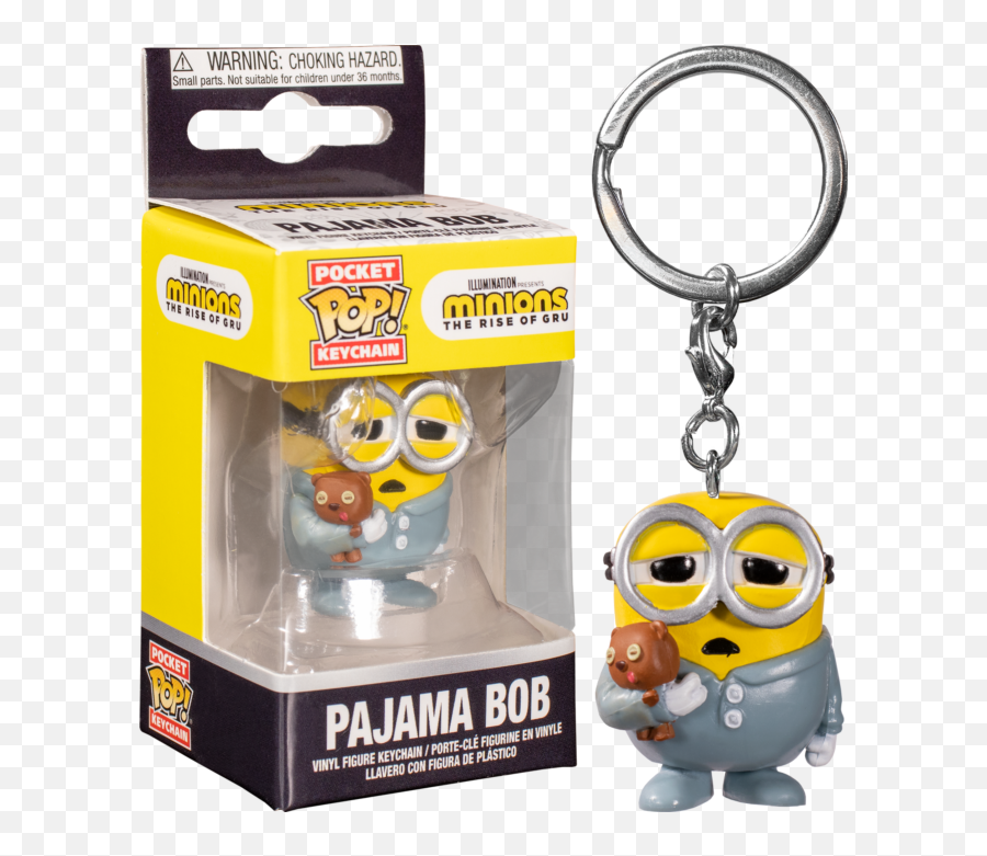 Keychain Bob Pajamas Pocket Pop - Harley Quinn Birds Of Prey Funko Pop Keychain Emoji,El Emoticon De Los Minions