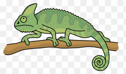 Veiled Chameleon Animal On A Branch Clipart Free Download - Veiled Chameleon Clipart Emoji,Chameleon Emoji