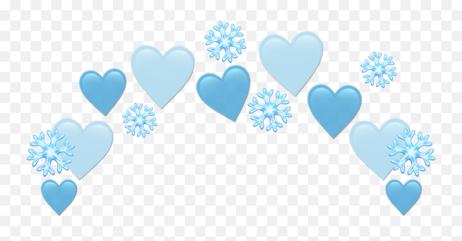 View 22 Transparent Blue Heart Crown - Girly Emoji,Heart Emojis Photoshop