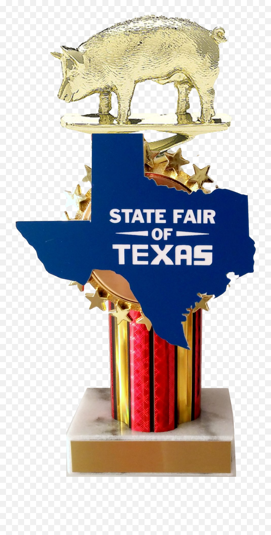 State Fair Pig Trophy With State Cutout - Pigeon Trophy Png Emoji,Ohio State Mascot Emoji