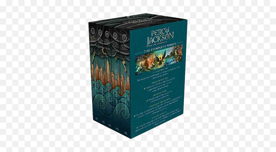 Percy Jackson And The Olympians 5 Book - Percy Jackson Paperback Box Set Emoji,Pics Of Rick Riordan's Books That Have Emotion