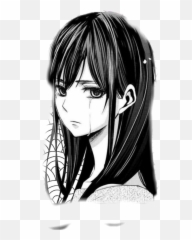 Anime Aesthetic Pfp Sad - Anime Girl Crying Drawing Emoji,Porno Kik Emoticons