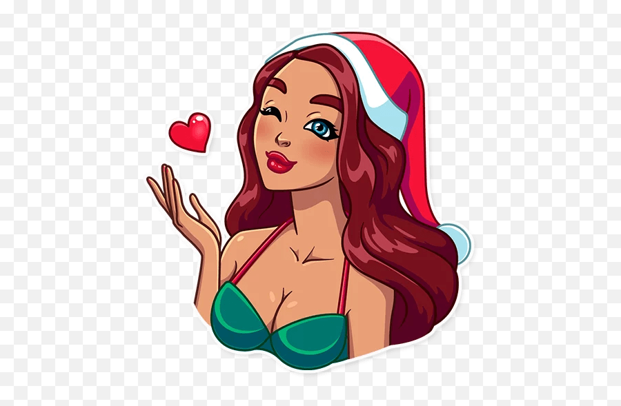 Cute Christmas Wallpaper - For Women Emoji,Merry Christmas Girl Emoticon