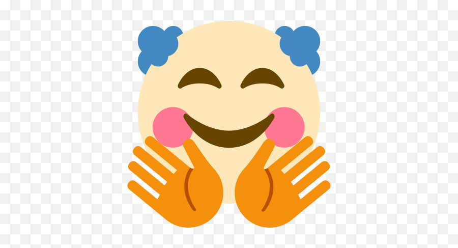 Emoji Remix On Twitter Hugs Clown Face - Hug Emoji Twitter,Hugging Cute Emojis