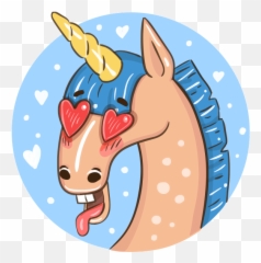 Unicorn In Love Animated Sticker By Natalka Dmitrova On - Animated Gif Unicorn Love Emoji,Unicorn Emoji