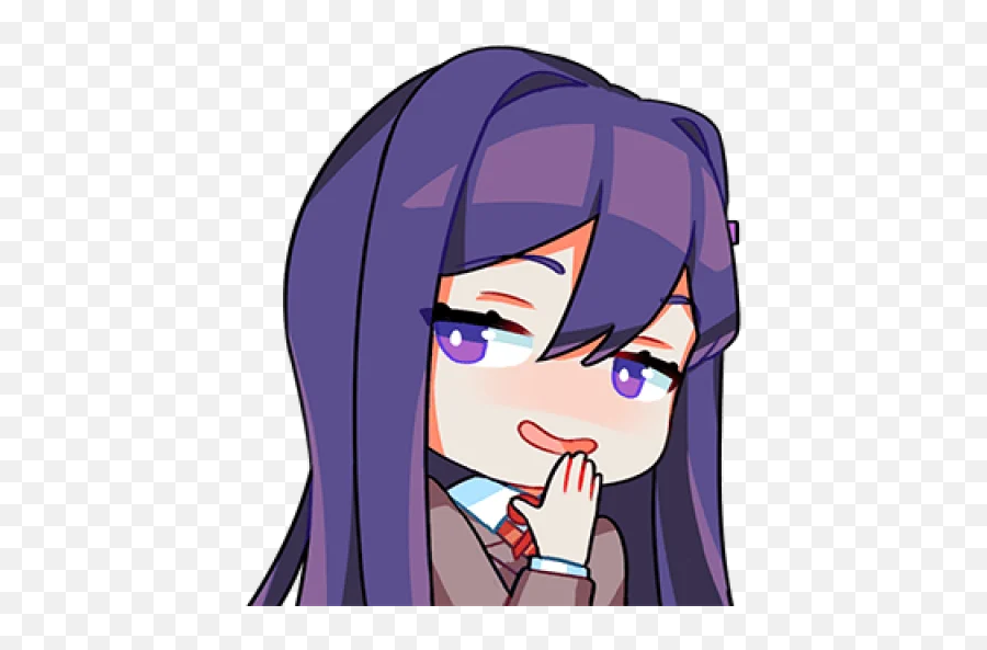 Telegram Sticker 26 From Collection Doki Doki Literature Club - Anime Line Stickers Transparent Emoji,Doki Doki Literature Club Emojis